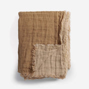 Waffled Linen Throw & Bedspread