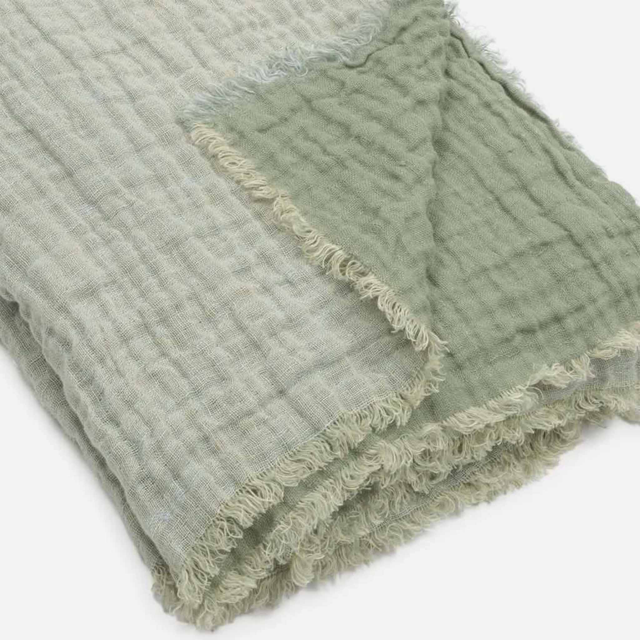 Waffled Linen Throw & Bedspread