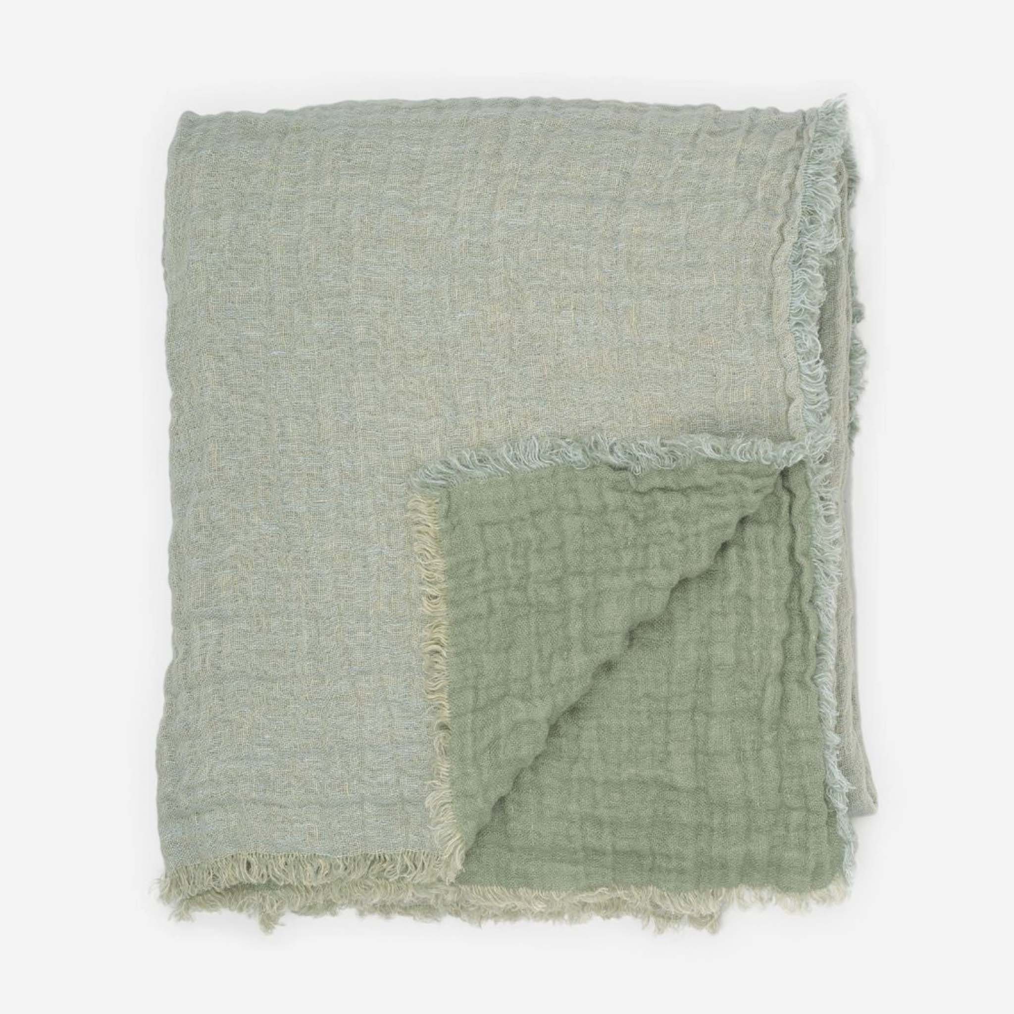 Waffled Linen Throw & Bedspread