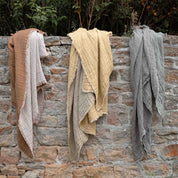 Waffled Linen Throw & Bedspread