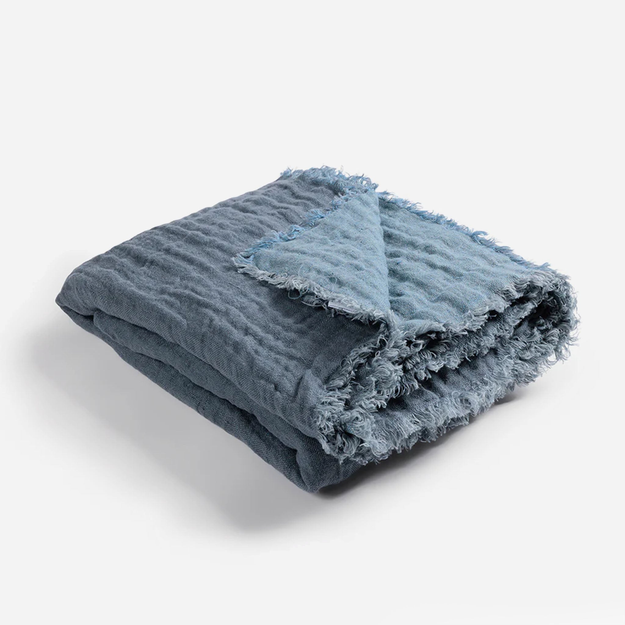 Waffled Linen Throw & Bedspread
