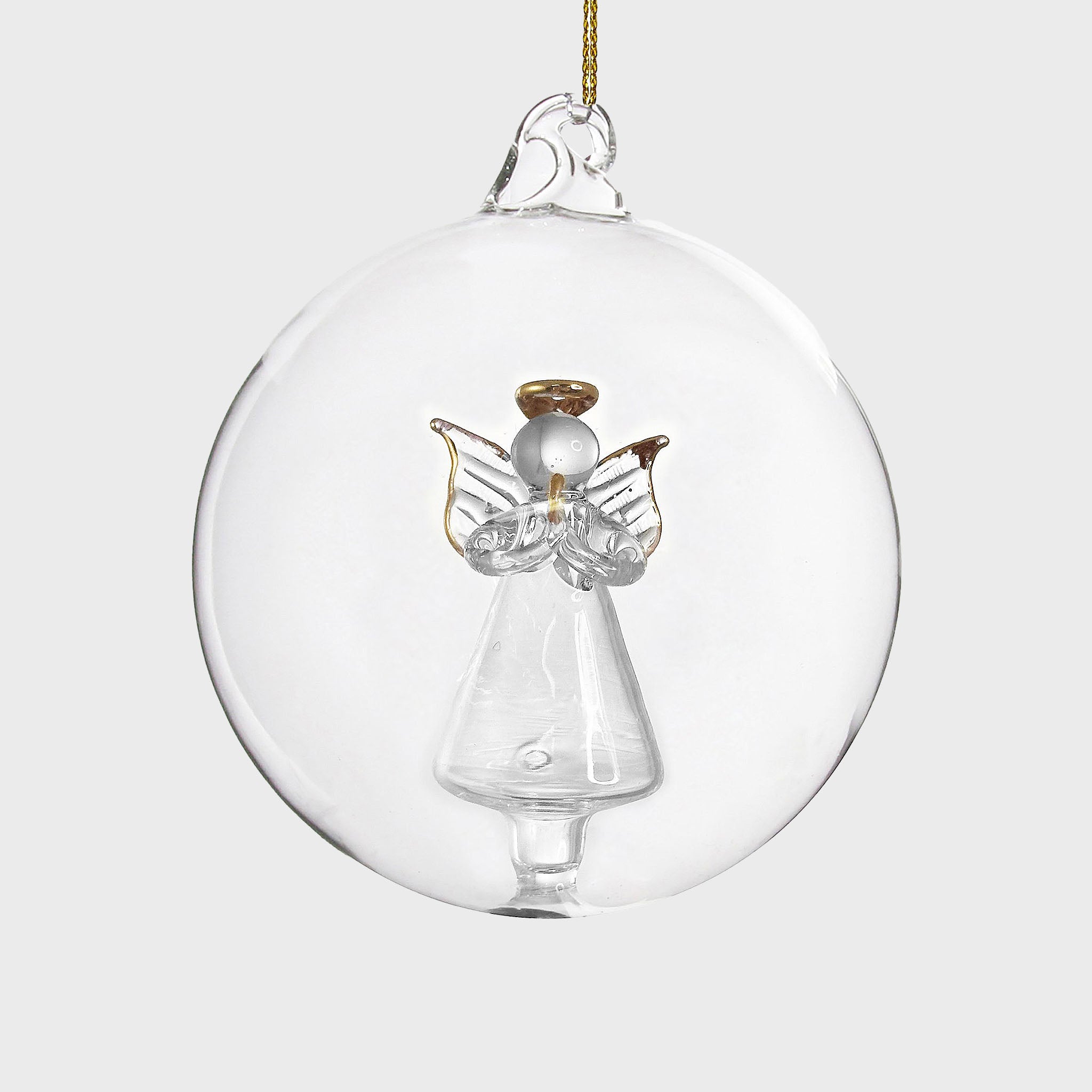 Glass ball with an angel