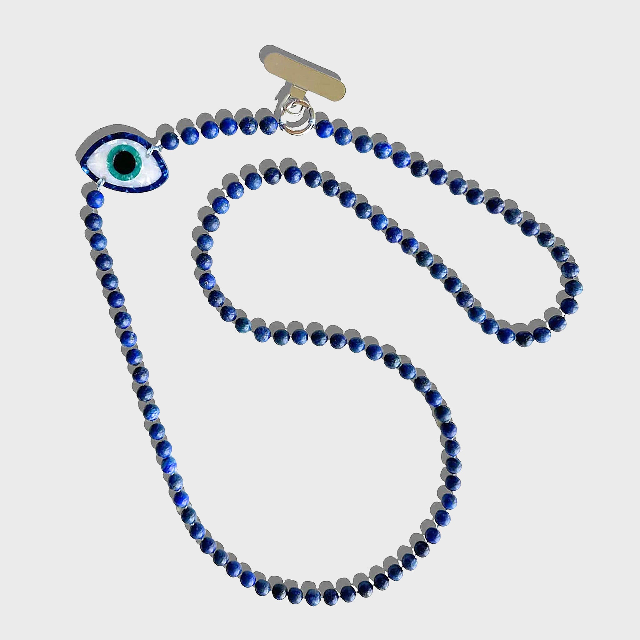 Hand-painted Gemstone Crossbody Phone Chain