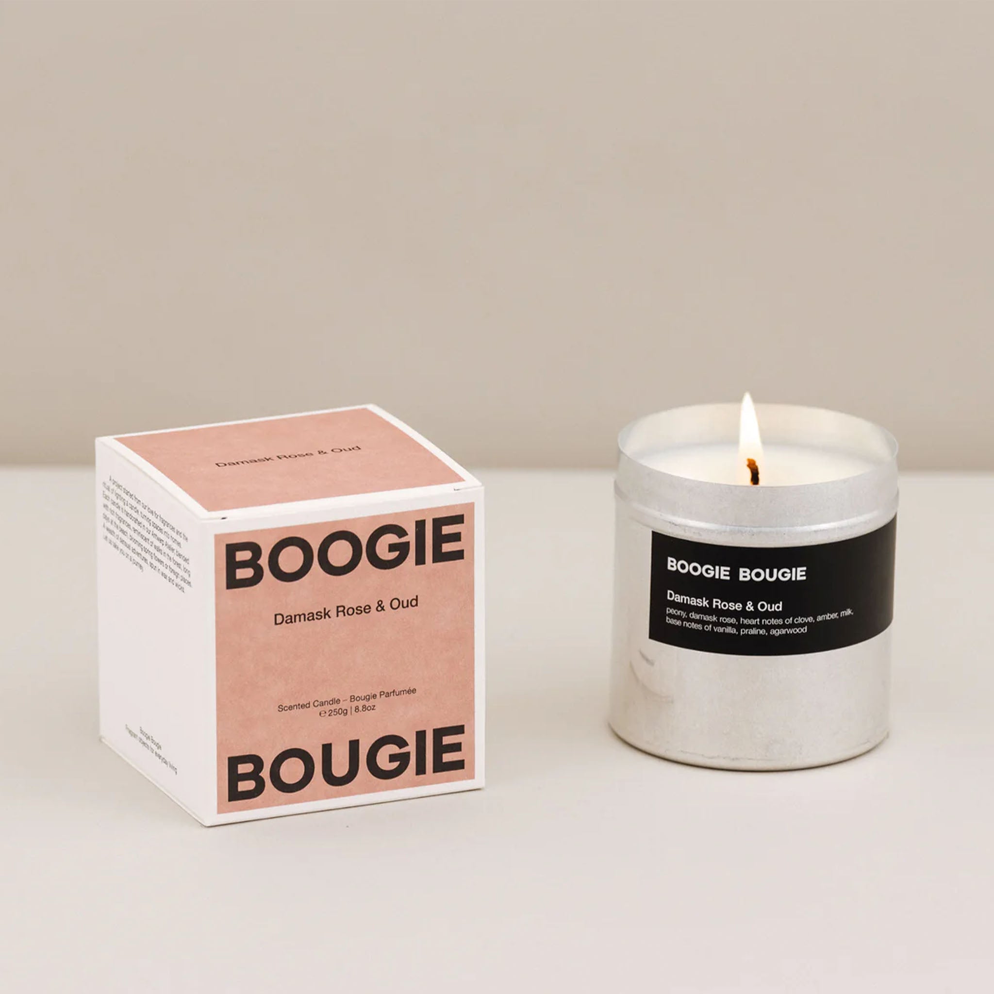Damask, Rose and Oud Scented Candle