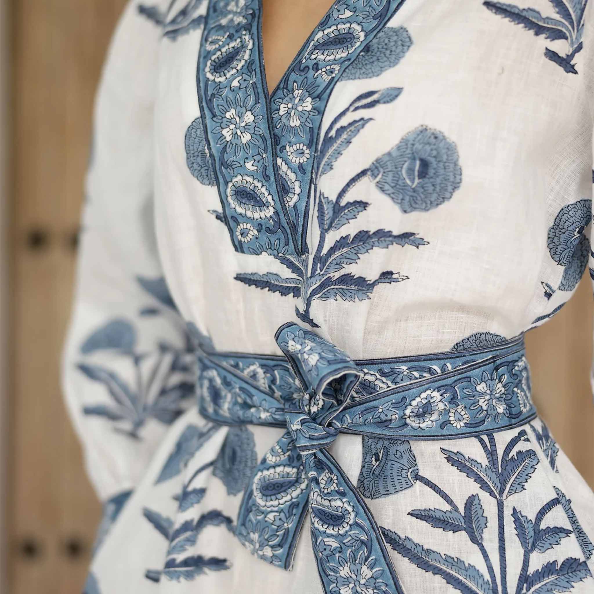 Capri Maxi Dress Indigo Flower Aura Capri Maxi Dress Indigo Flower Aura