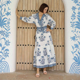Capri Maxi Dress – Indigo Flower