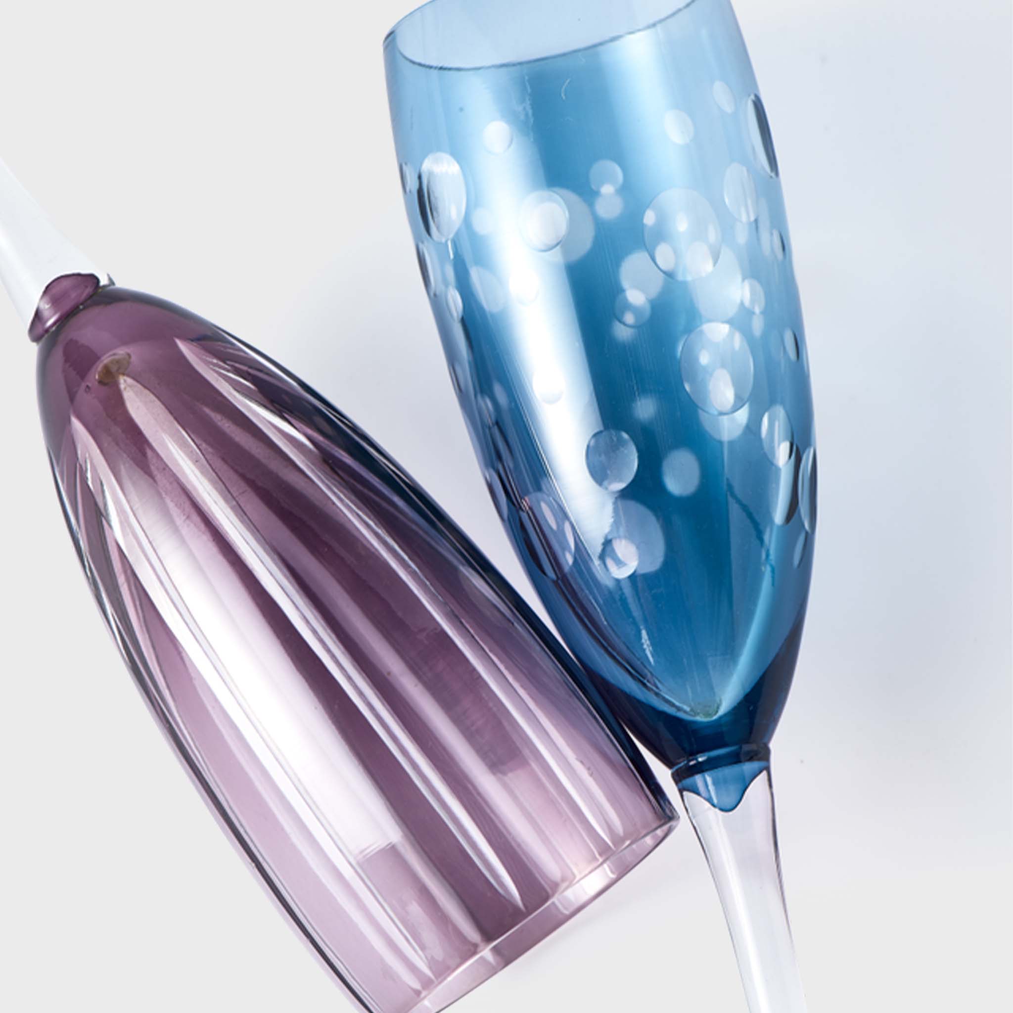 Cuttings Champagne Glasses Set