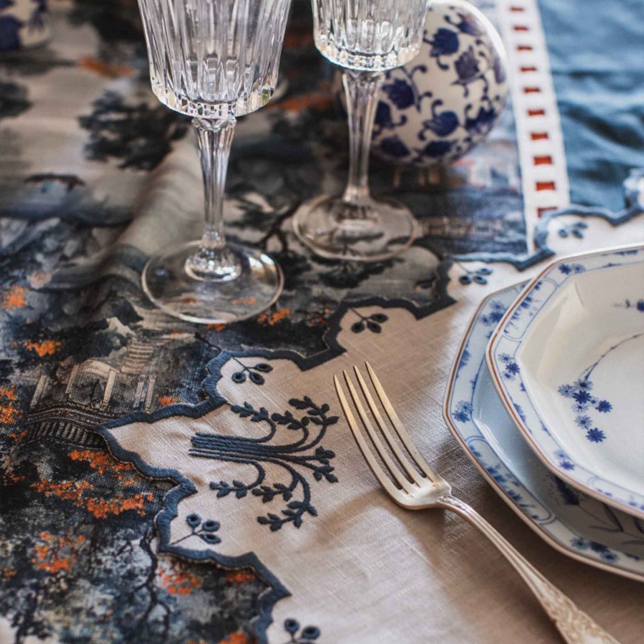 Eden Placemat 50 x 35 cm Sabbia Deep Blue