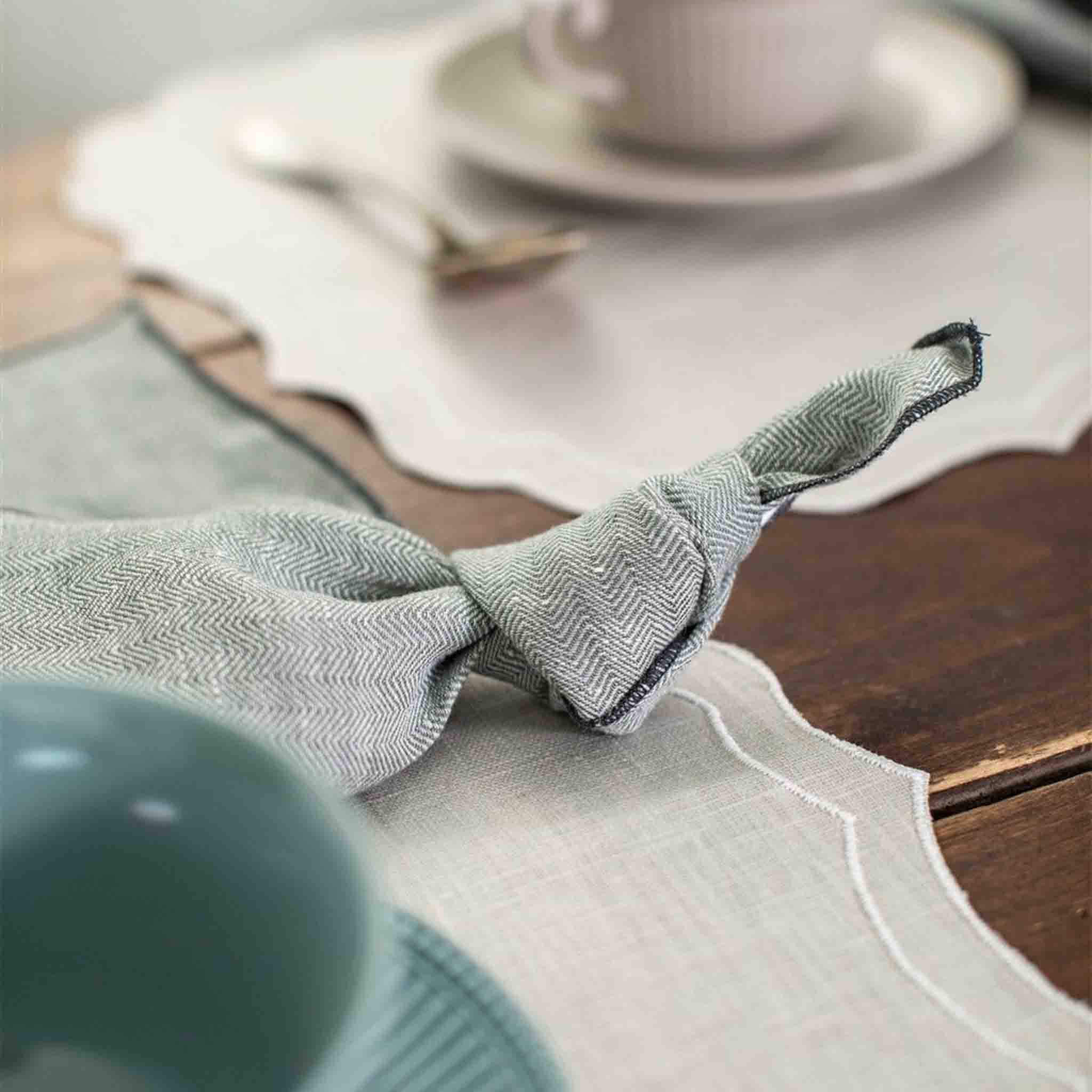 Filo Linen Napkin Jacquard Marco oxide - Oxide