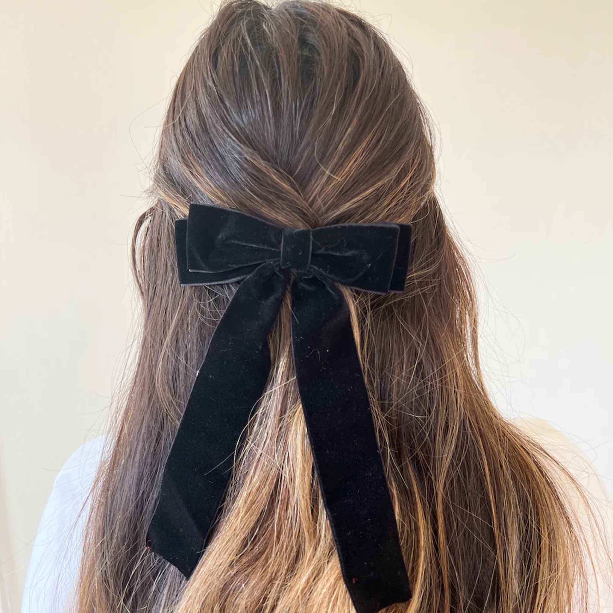 Bow Classic Velvet Hair  Barrete