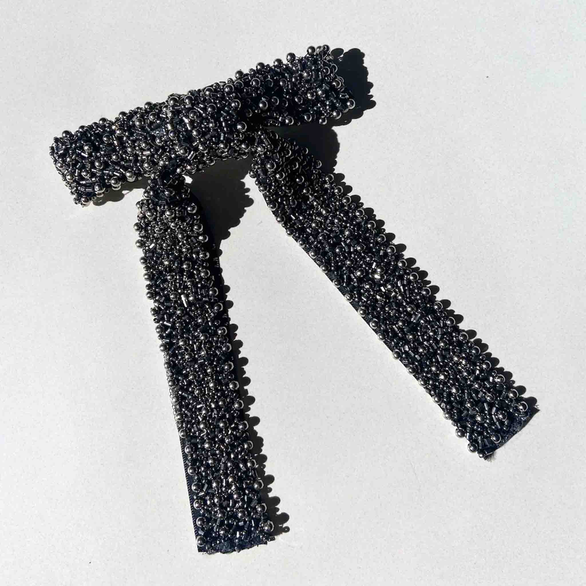 Hand Stitched - Hair Bow Barrette Clip