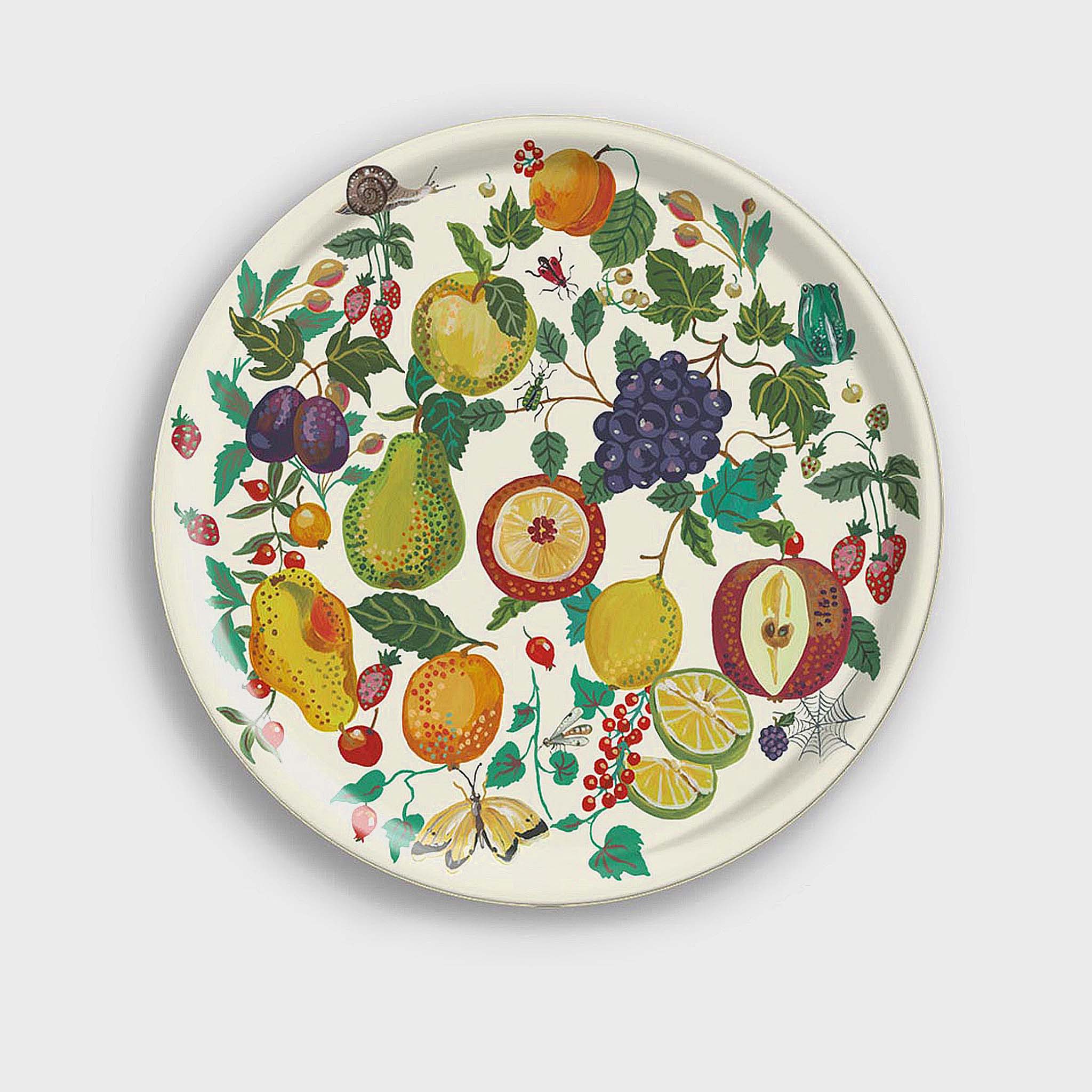 Jardin Gourmand Cream Round Tray