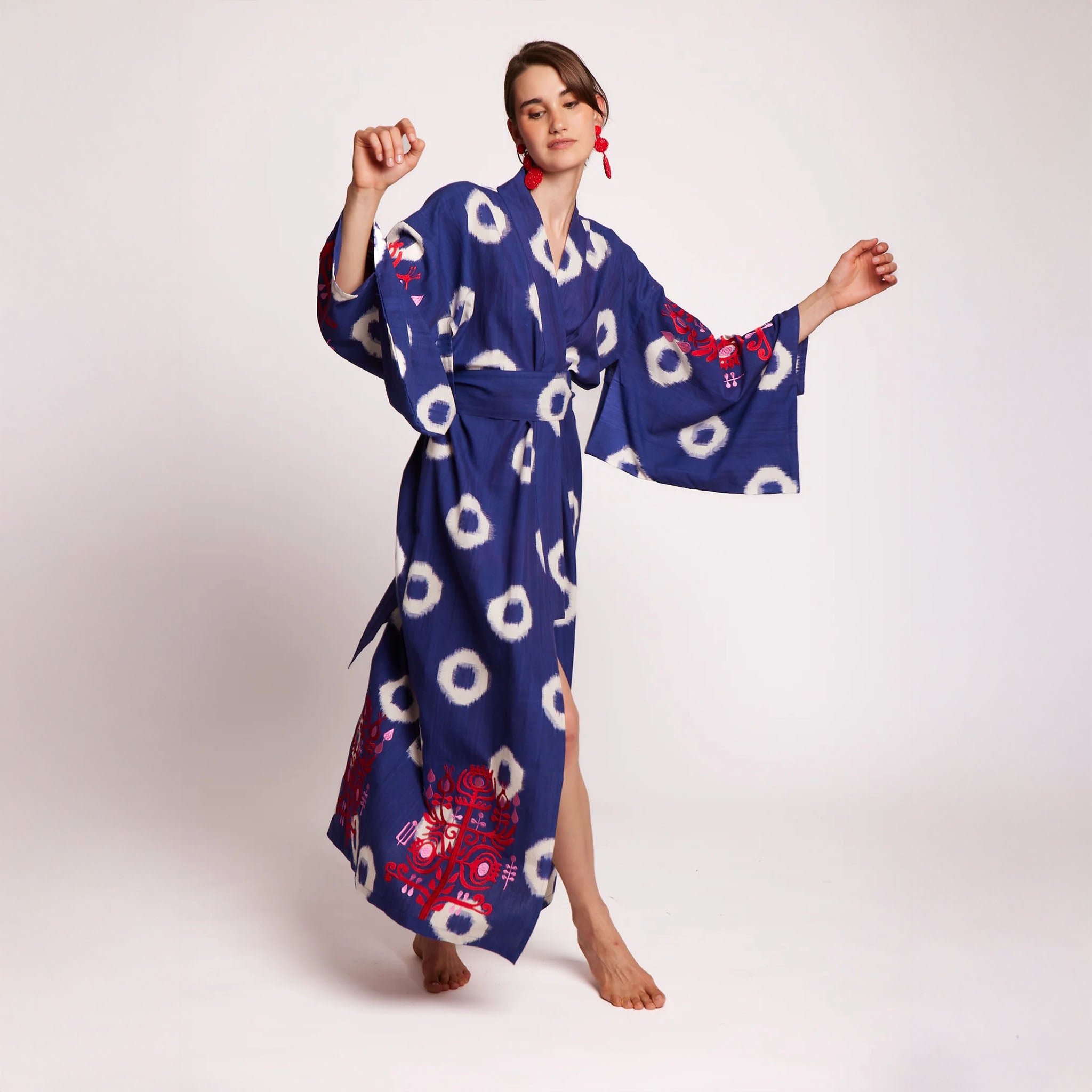 Blue Manda Naya Kimono