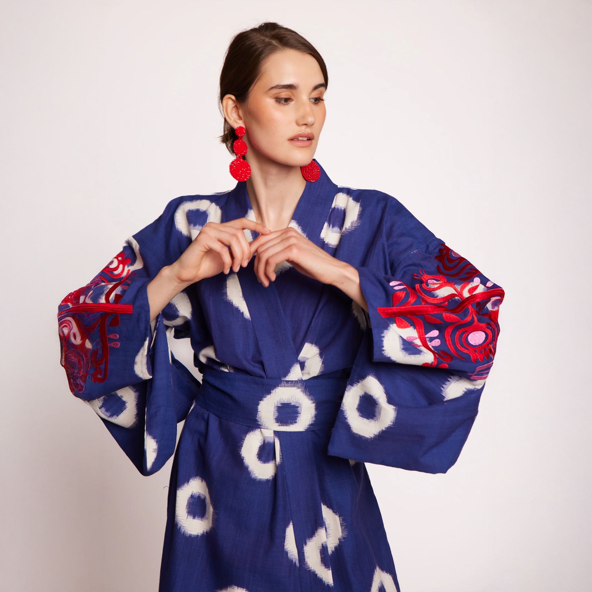 Blue Manda Naya Kimono