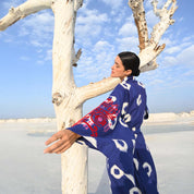 Blue Manda Naya Kimono