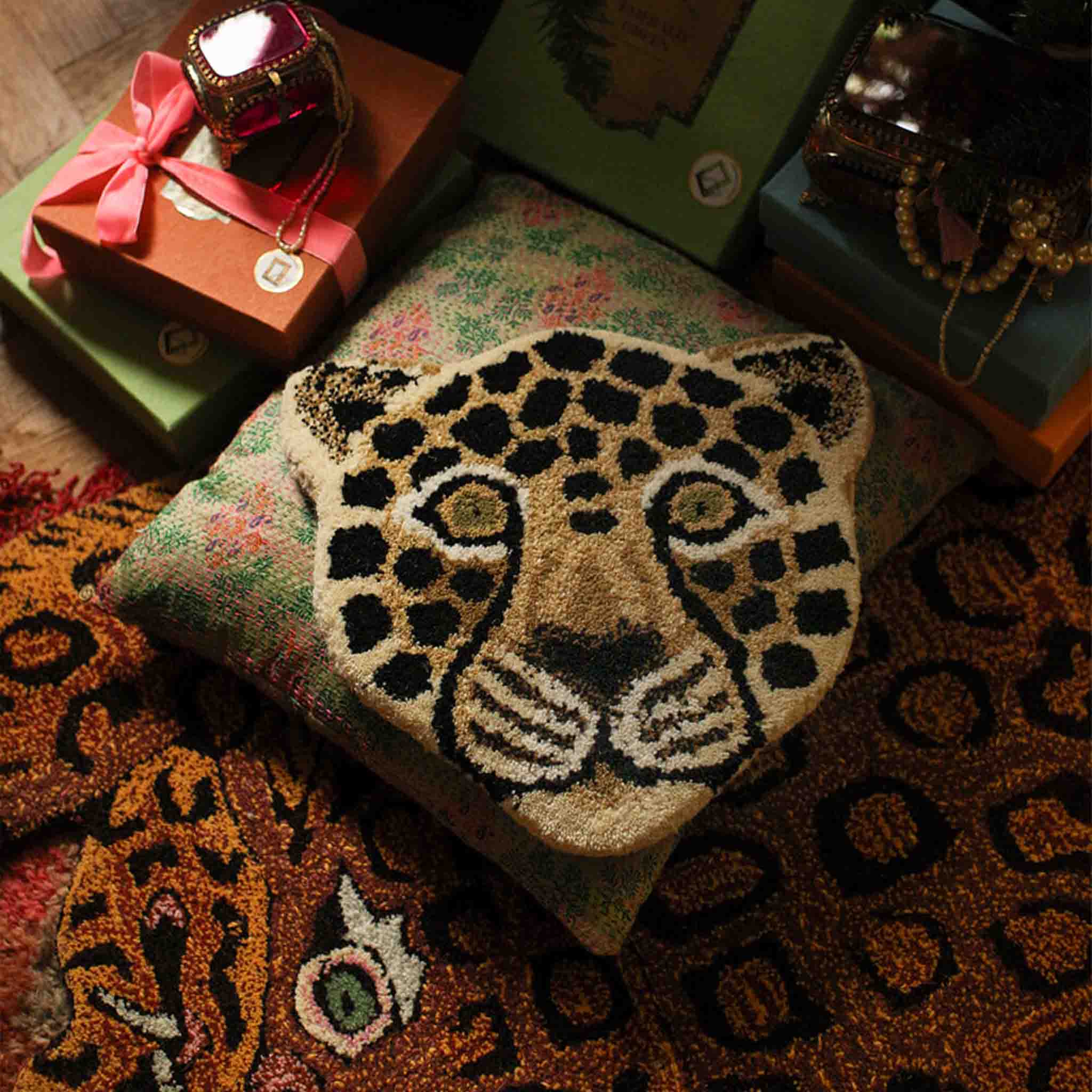 Leopard Head Rug
