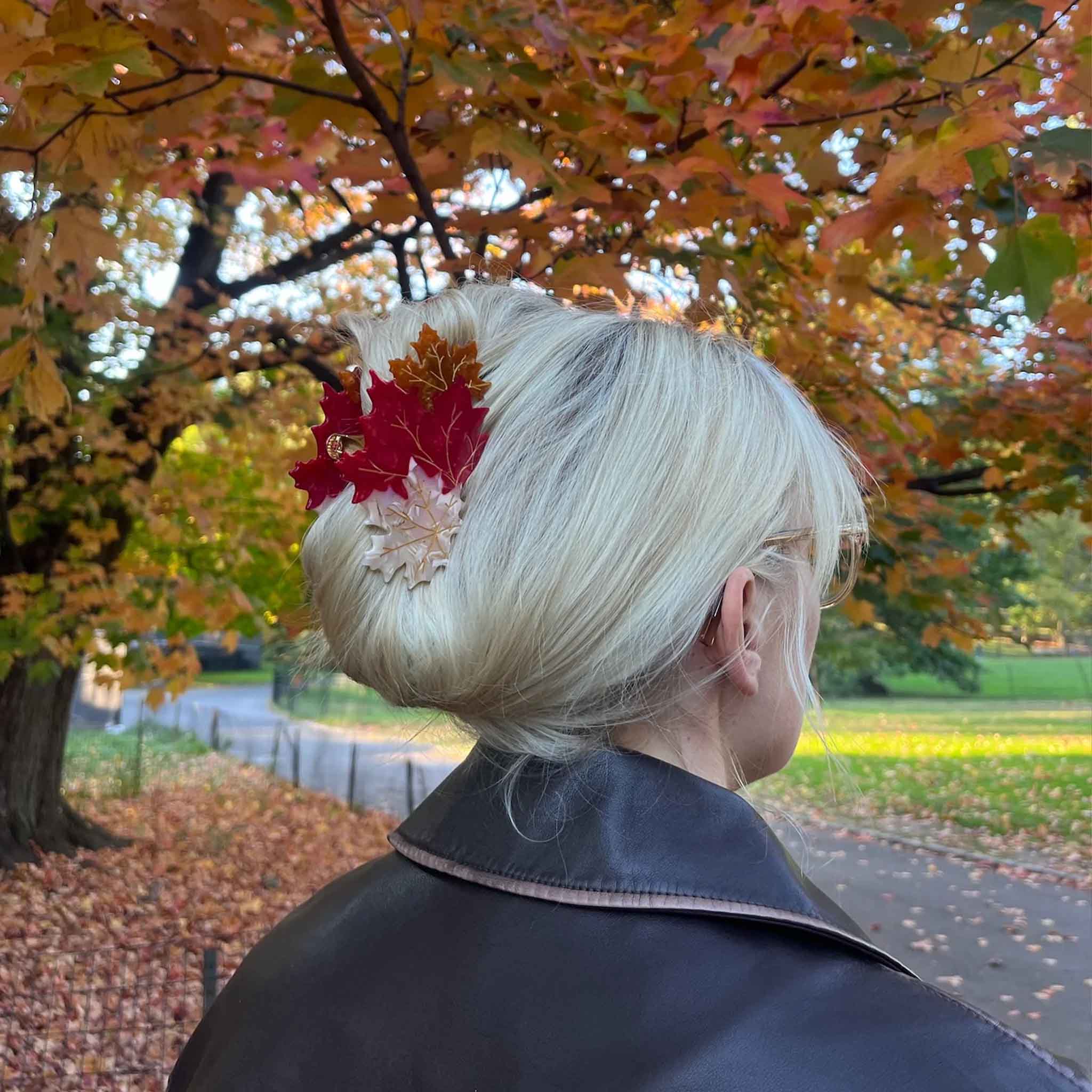 Halloween Leaves Hair Clip