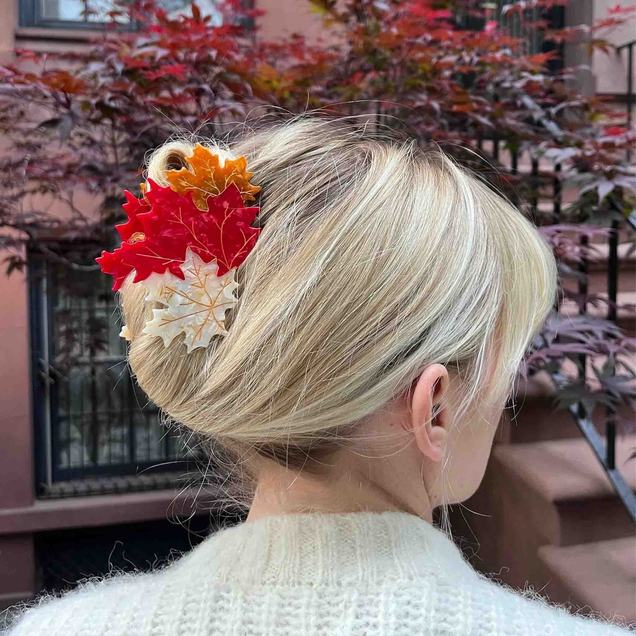 Halloween Leaves Hair Clip