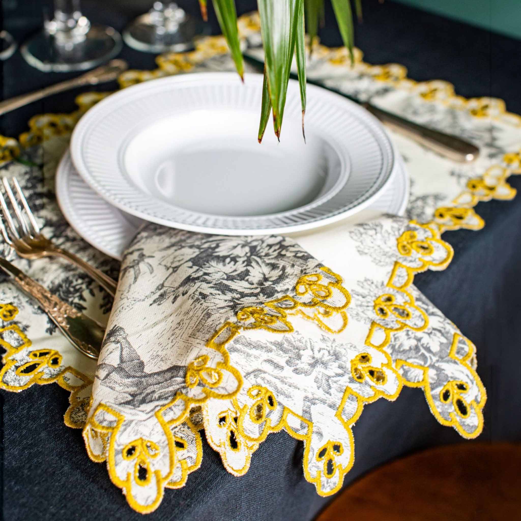 Amalfi Placemat, TDJ Nero-Olio Gelato