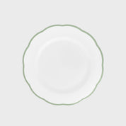 Green Scalloped Edge Bread Plate - 16cm