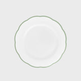 Green Scalloped Edge Bread Plate - 16cm