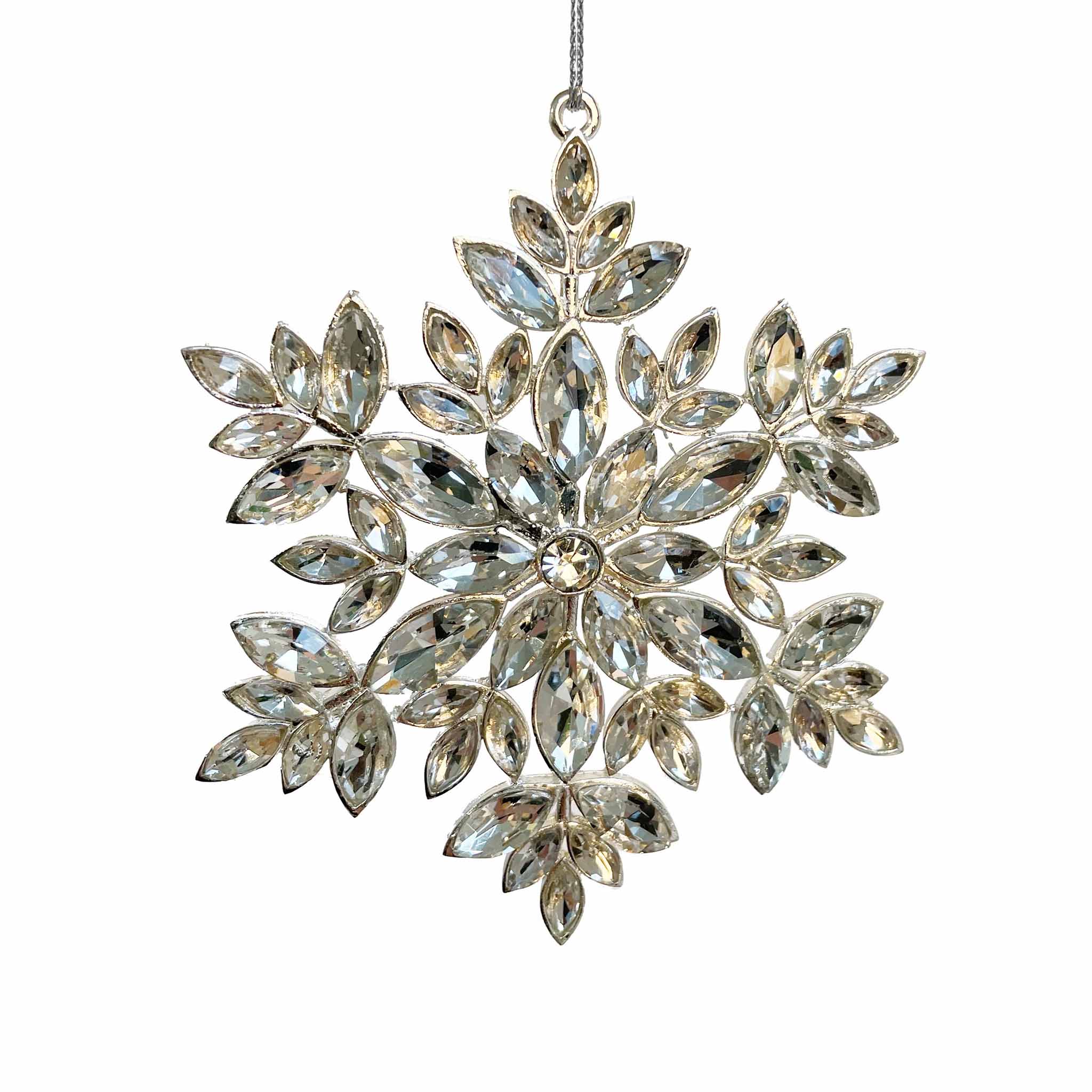 Silver Frame Snowflake Ornament