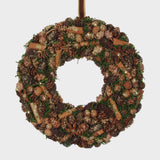 Cone, Moss, Cinnamon & Anise Wreath with Gold Glitter