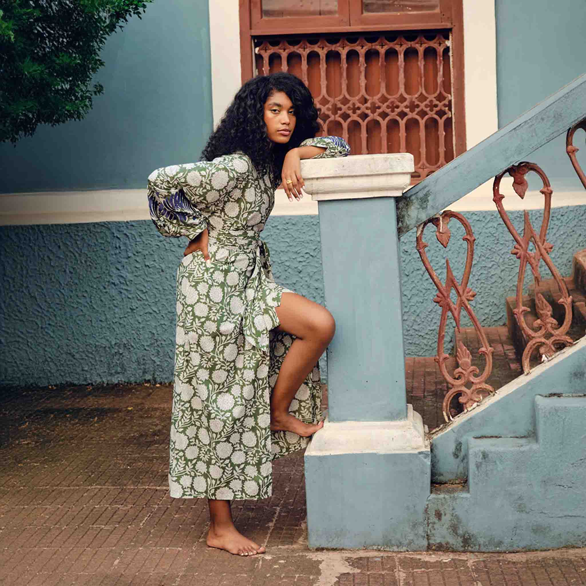 Khaki Kandy Kimono