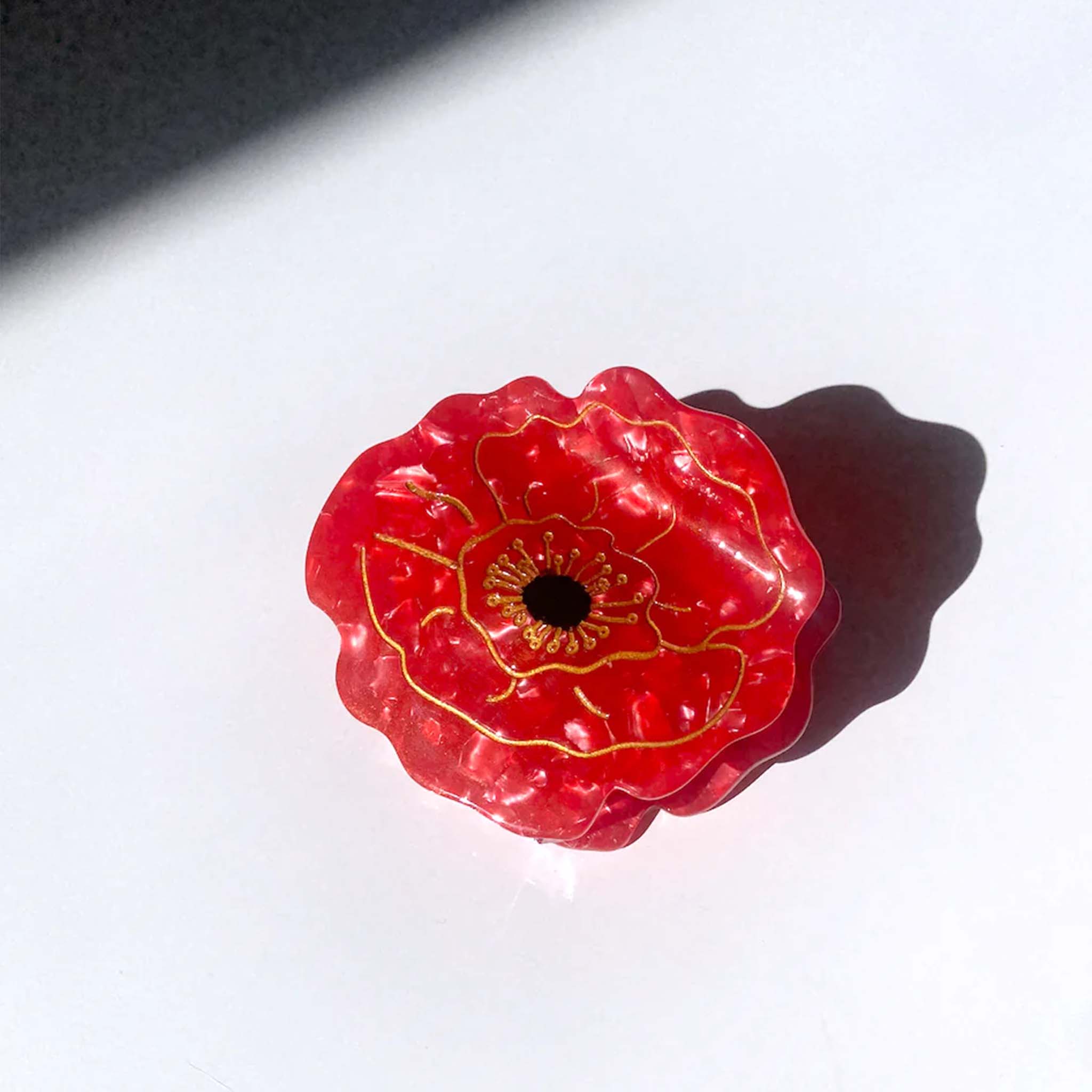 Poppy Flower Hair Clip