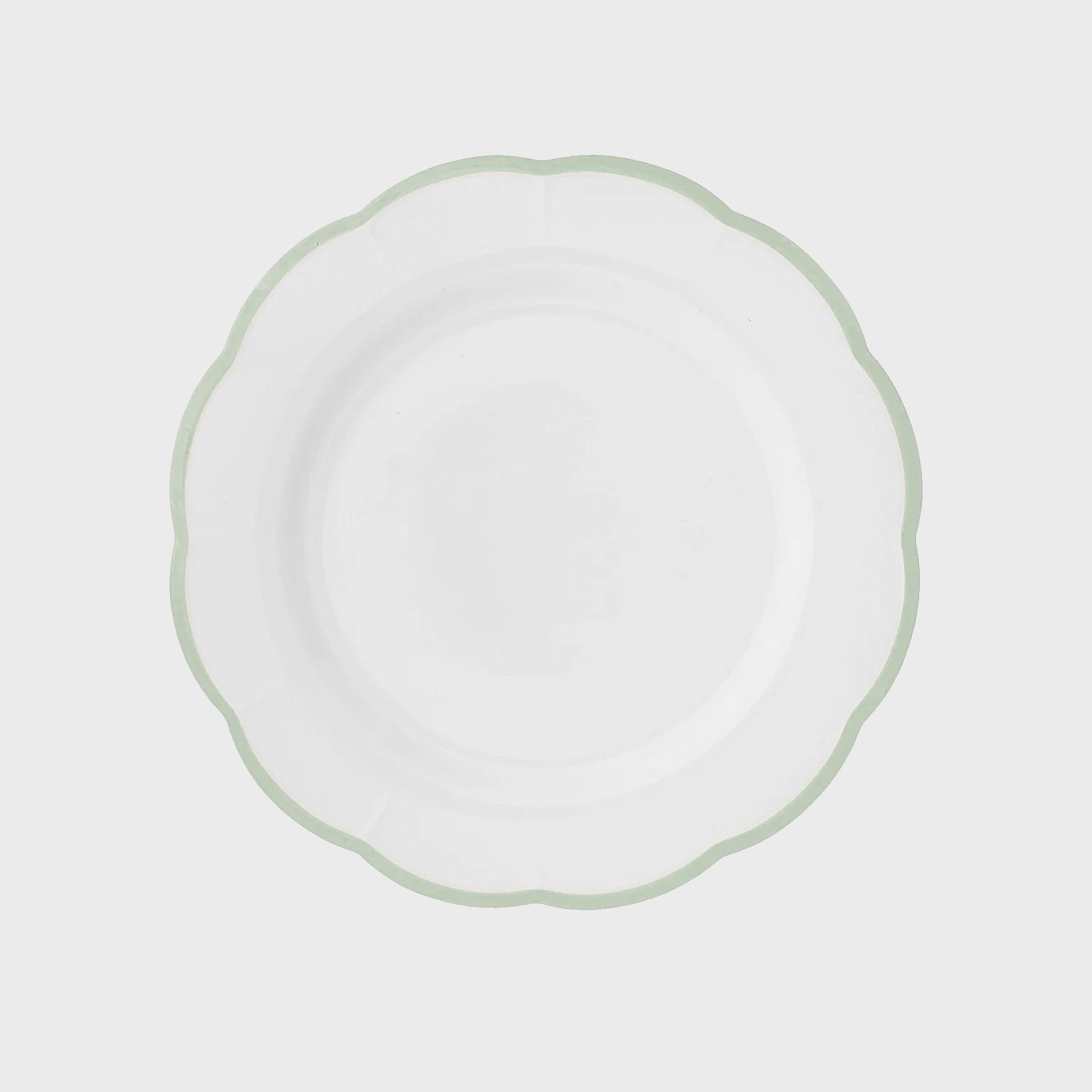 Dinner Plate Green Rim