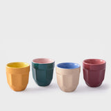 Espresso Coffee Cups, Multi-color set of 4