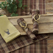Gold reindeer napkin ring