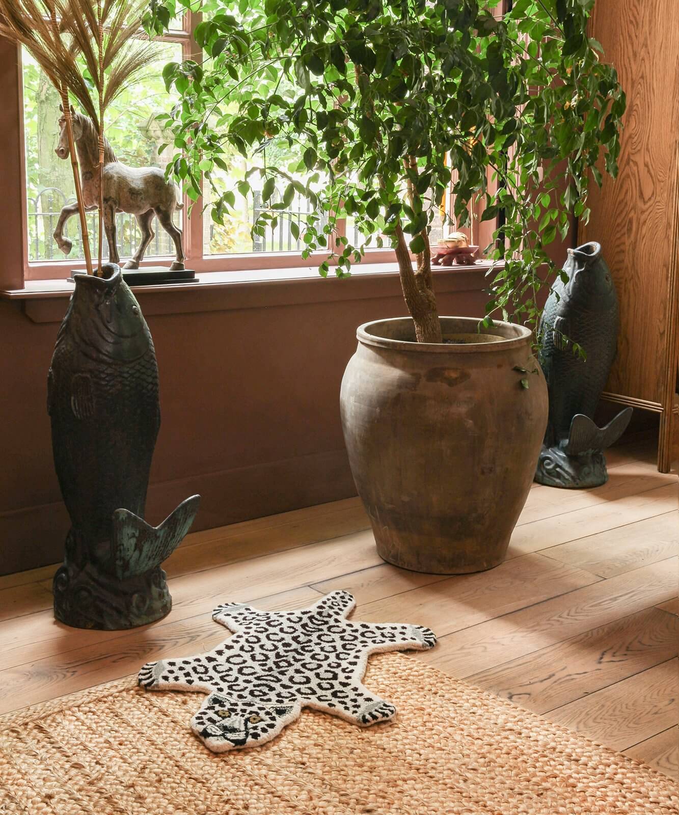 Snowy Leopard Rug - Small