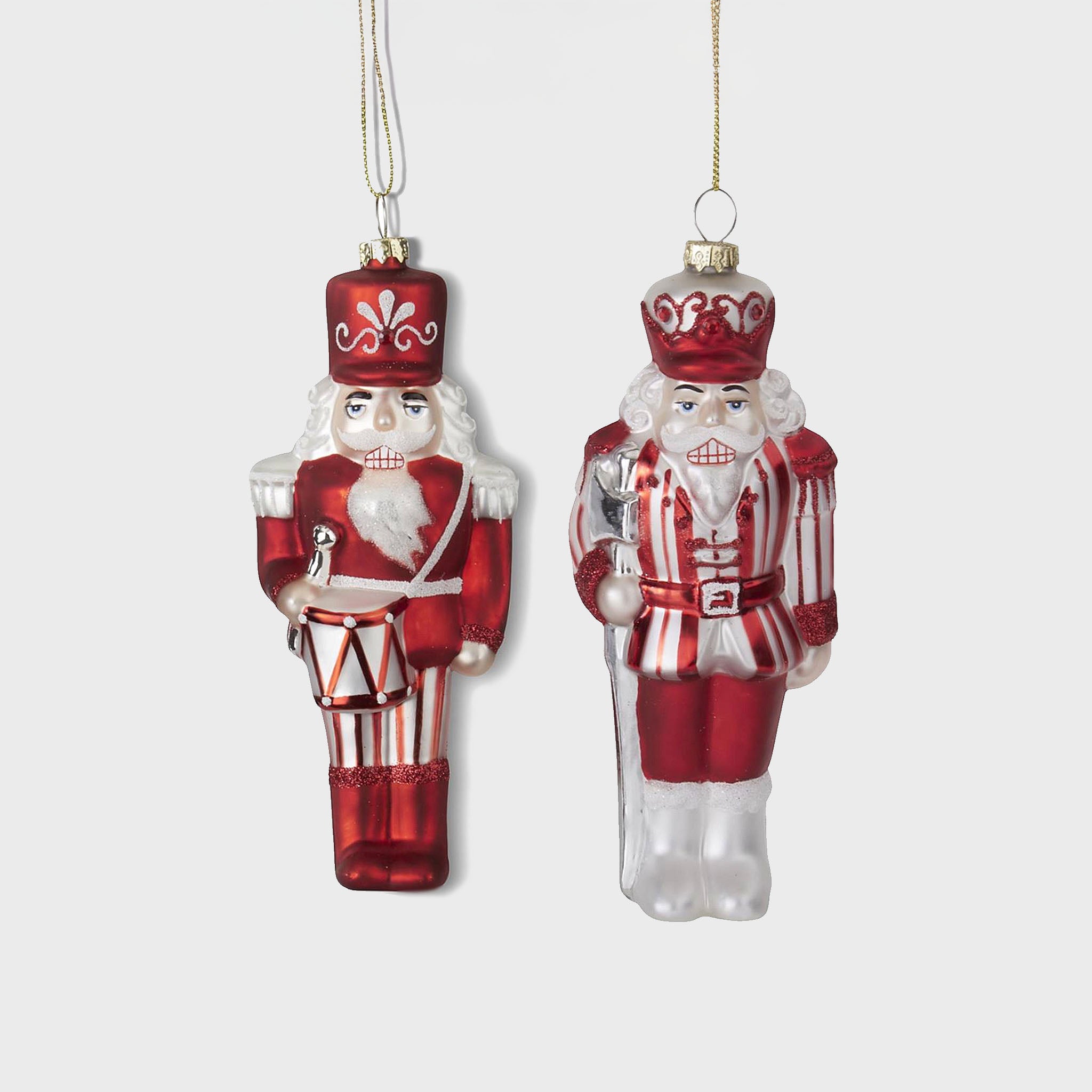 Glass Soldier Ornaments