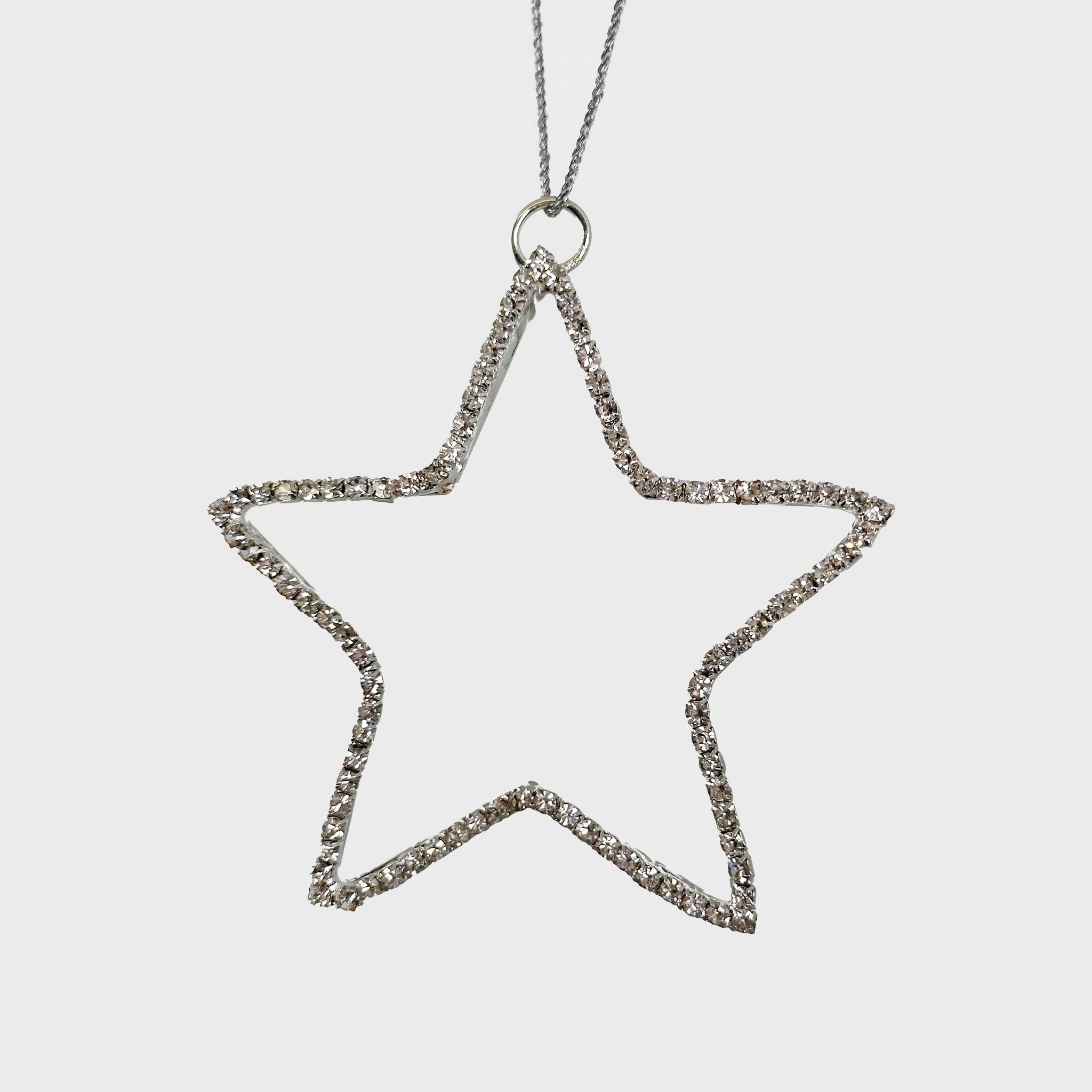 Silver Diamond Star 8cm