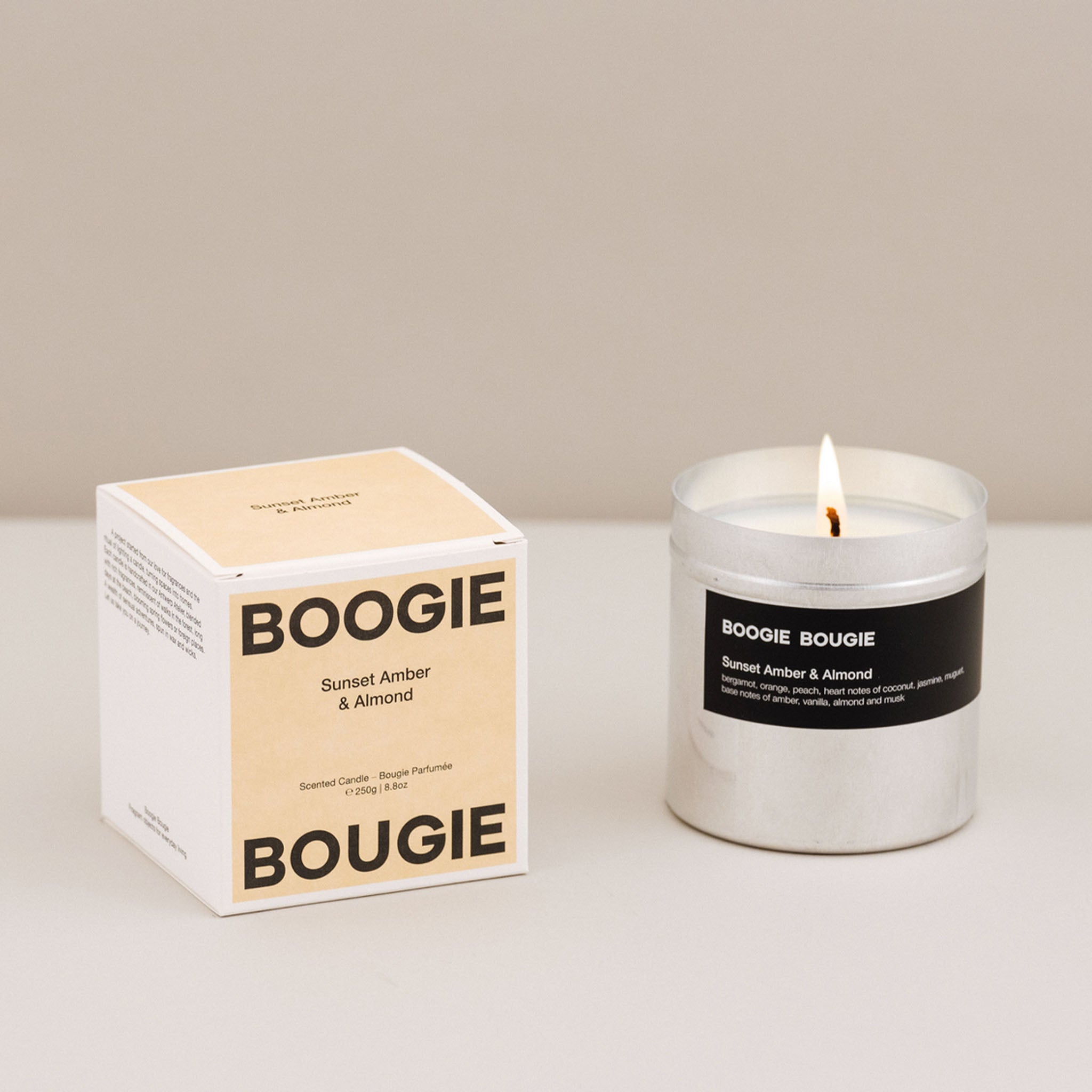 Sunset Amber & Almond Scented Candle