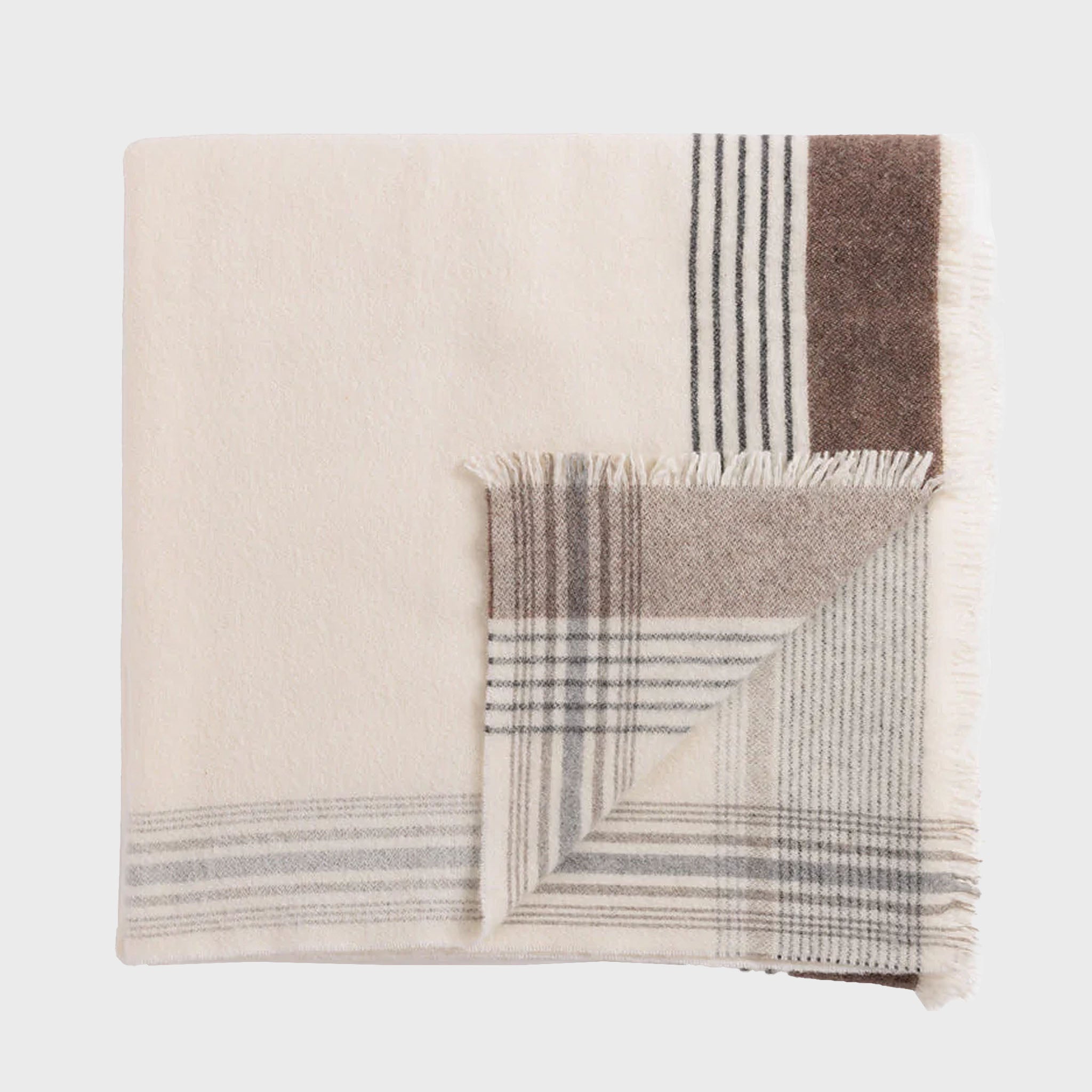 Plaid Cashmere Throw