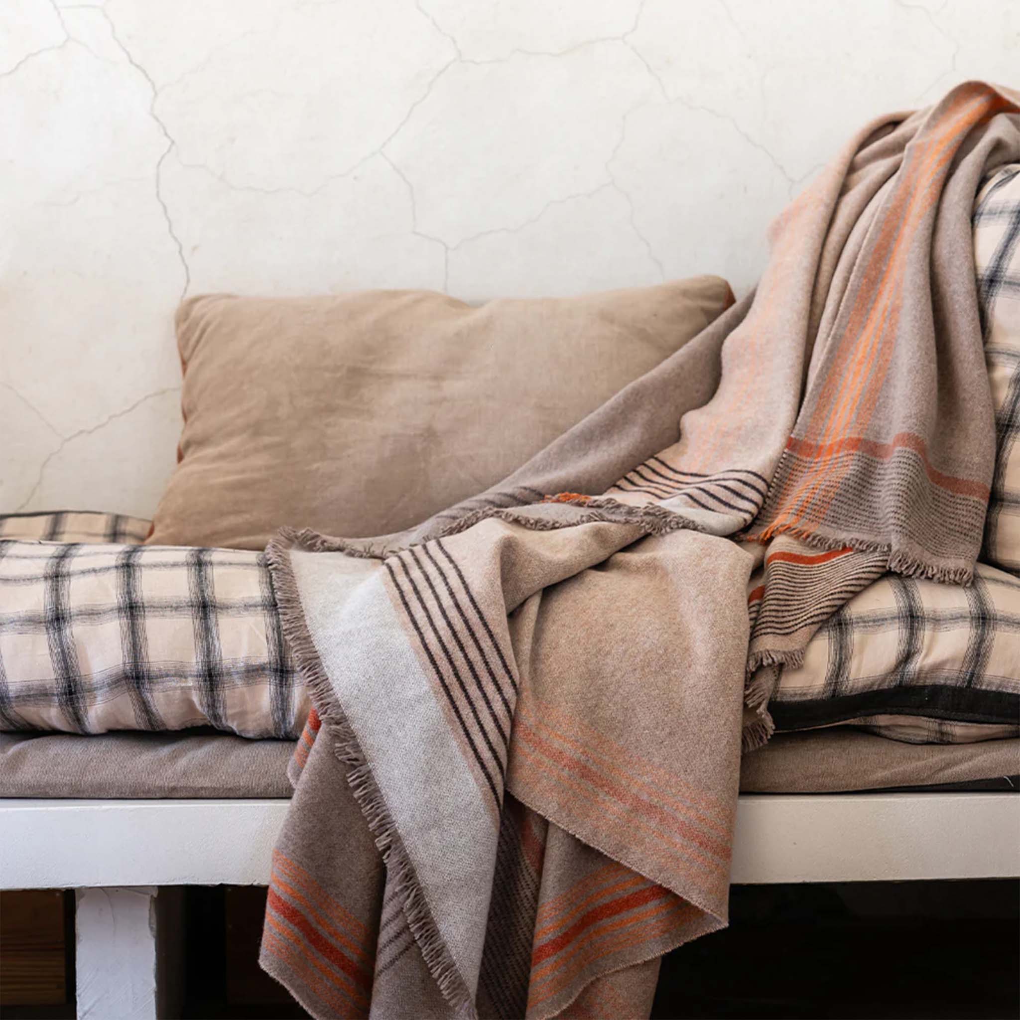 Plaid Cashmere Throw