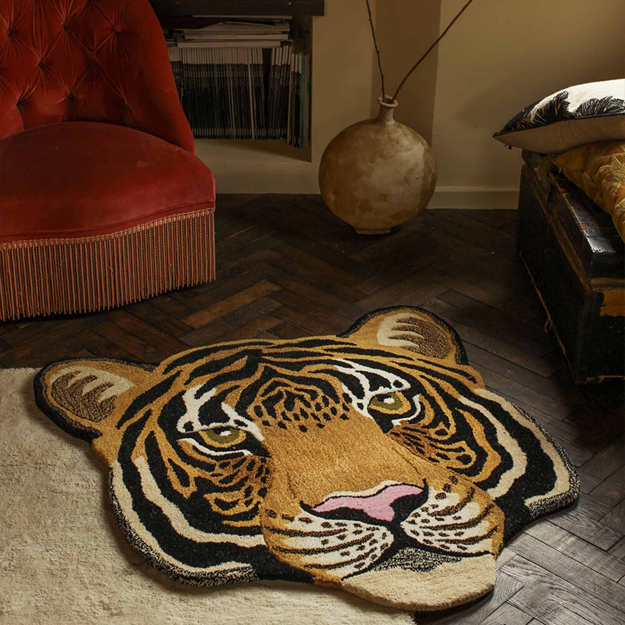 Tiger Head Rug – Large