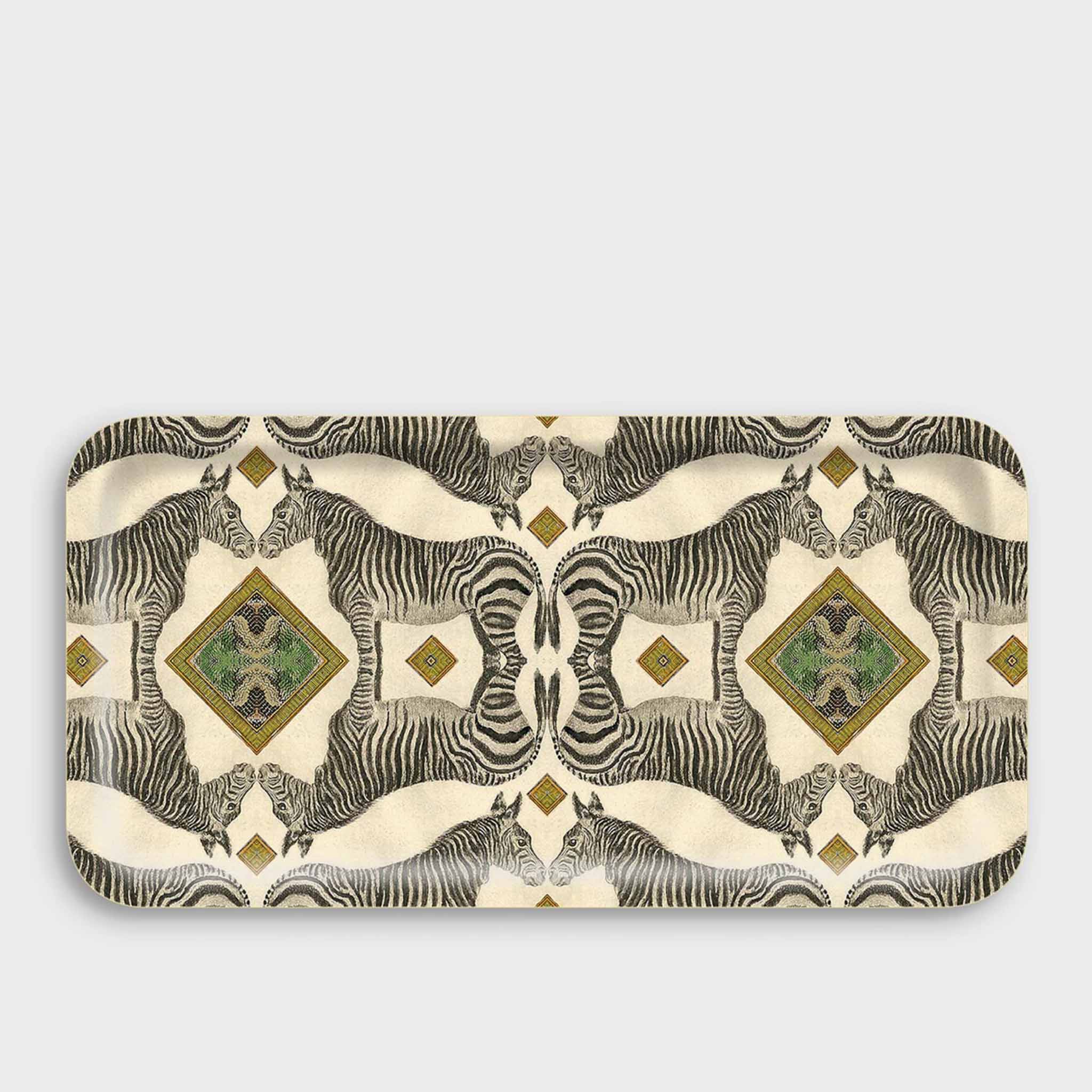 Zebra Narrow Birch Wood Tray